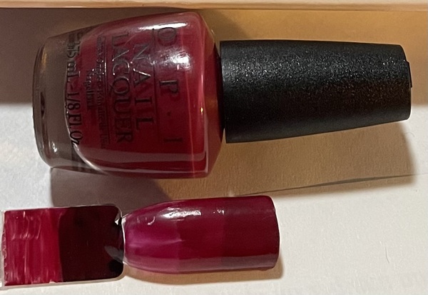 Nail polish swatch / manicure of shade OPI We the Female (mini)