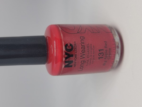 Nail polish swatch / manicure of shade NYC Big apple red