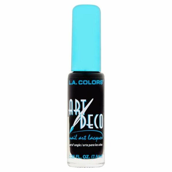 Nail polish swatch / manicure of shade Art Deco Nail Art Black