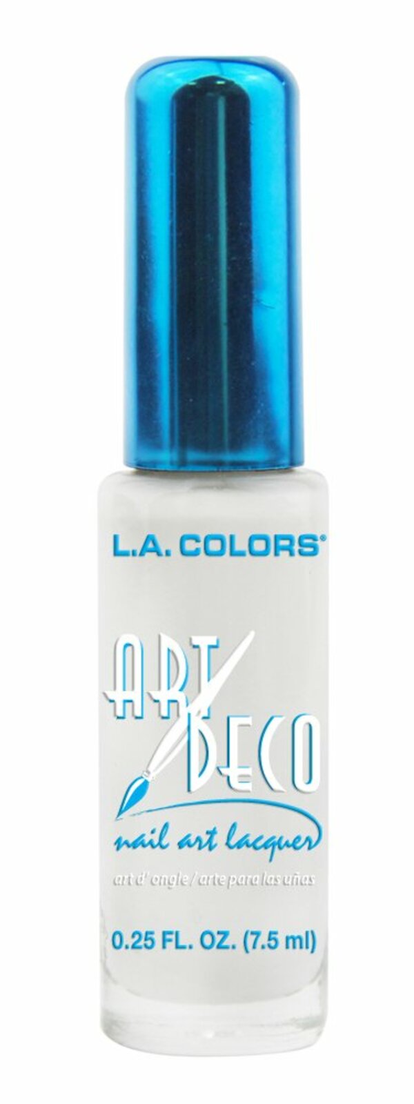 Nail polish swatch / manicure of shade Art Deco Nail Art White