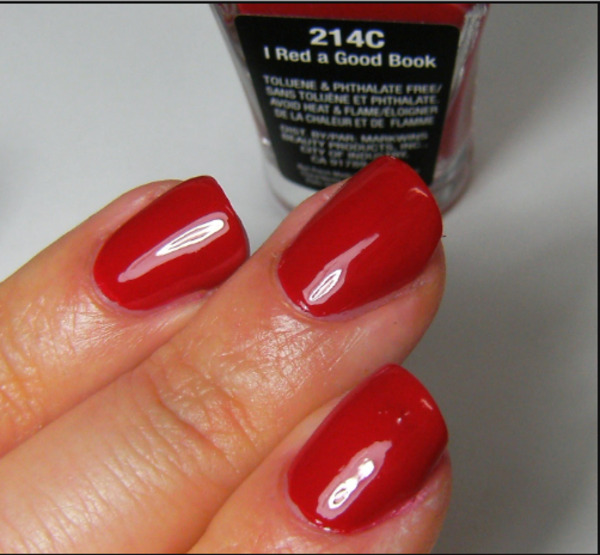 Nail polish swatch / manicure of shade wet n wild I red a good book