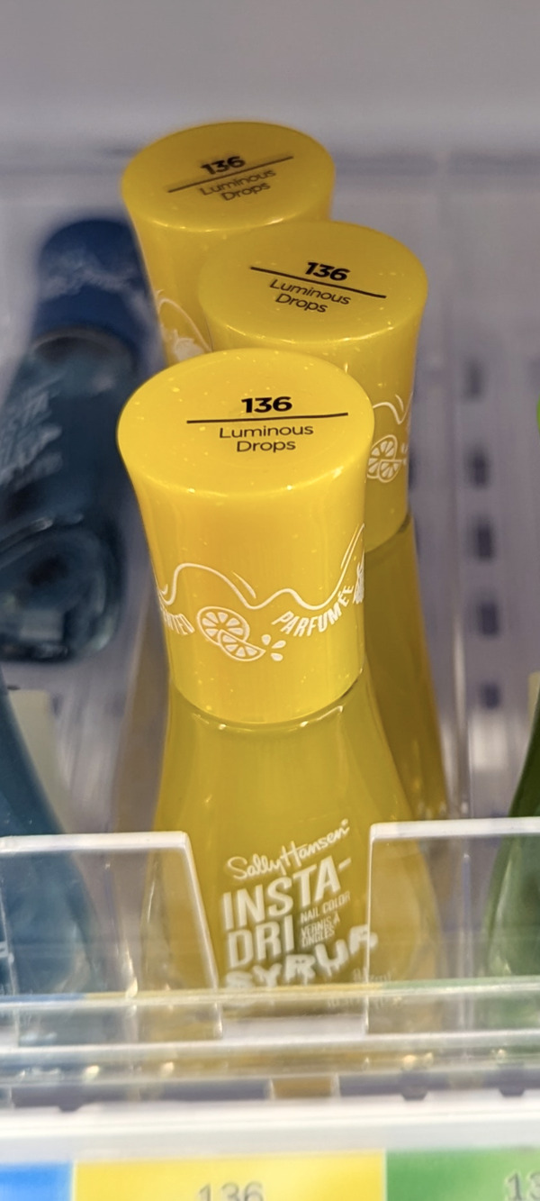 Nail polish swatch / manicure of shade Sally Hansen Insta-Dri Luminous Drops