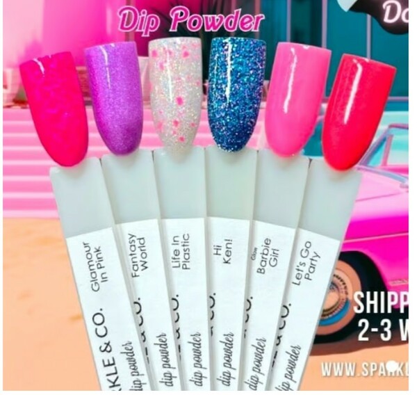 Nail polish swatch / manicure of shade Sparkle and Co. Lets Go Party