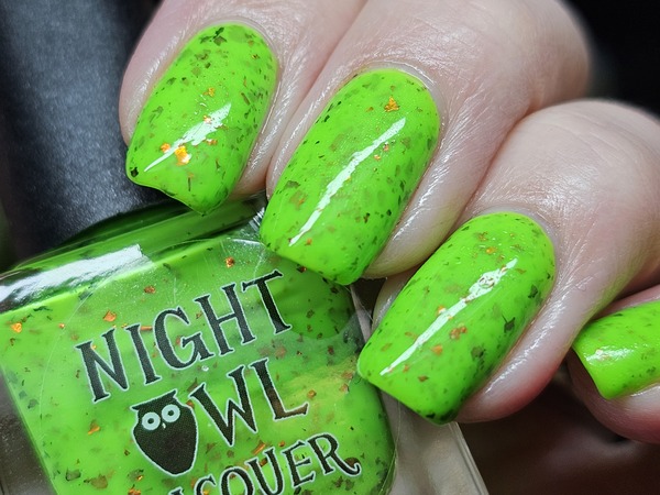 Nail polish swatch / manicure of shade Night Owl Lacquer Grand Re-Re-Re-Opening