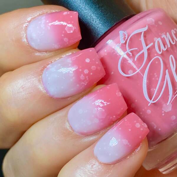 Nail polish swatch / manicure of shade Fancy Gloss Cotton Blush