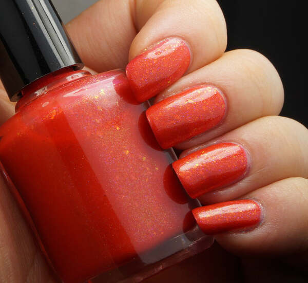 Nail polish swatch / manicure of shade Indigo Bananas Molten universe