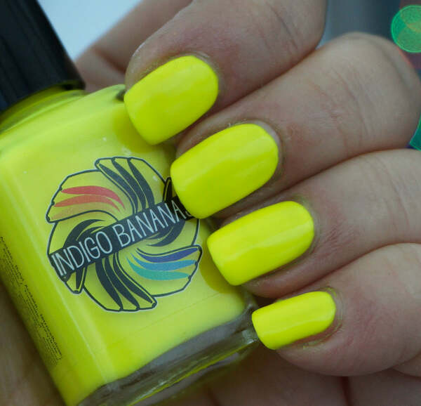 Nail polish swatch / manicure of shade Indigo Bananas The Uranium Evil