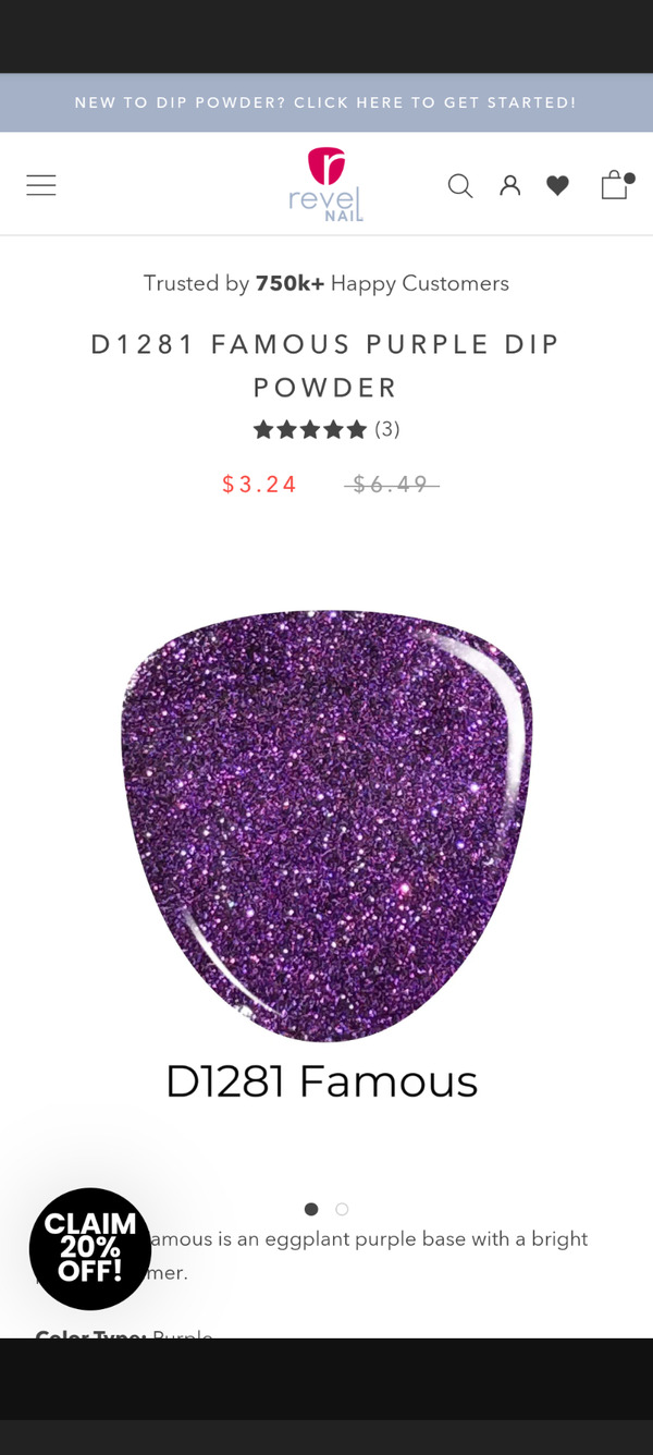 Nail polish swatch / manicure of shade Revel Famous