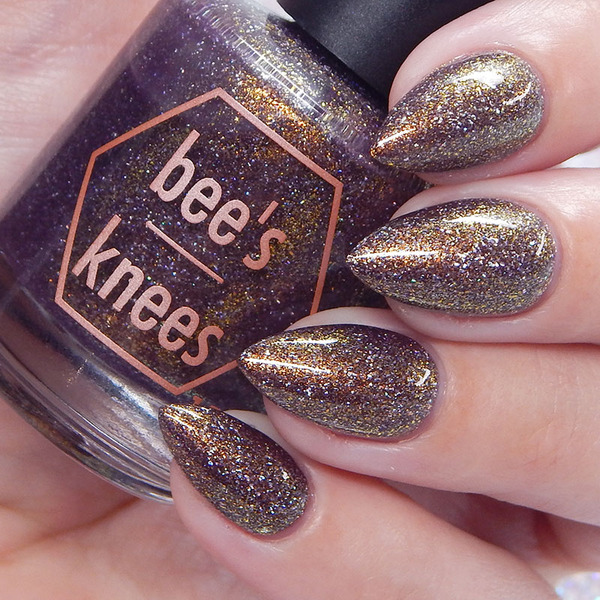Nail polish swatch / manicure of shade Bee's Knees Lacquer Elden Beast