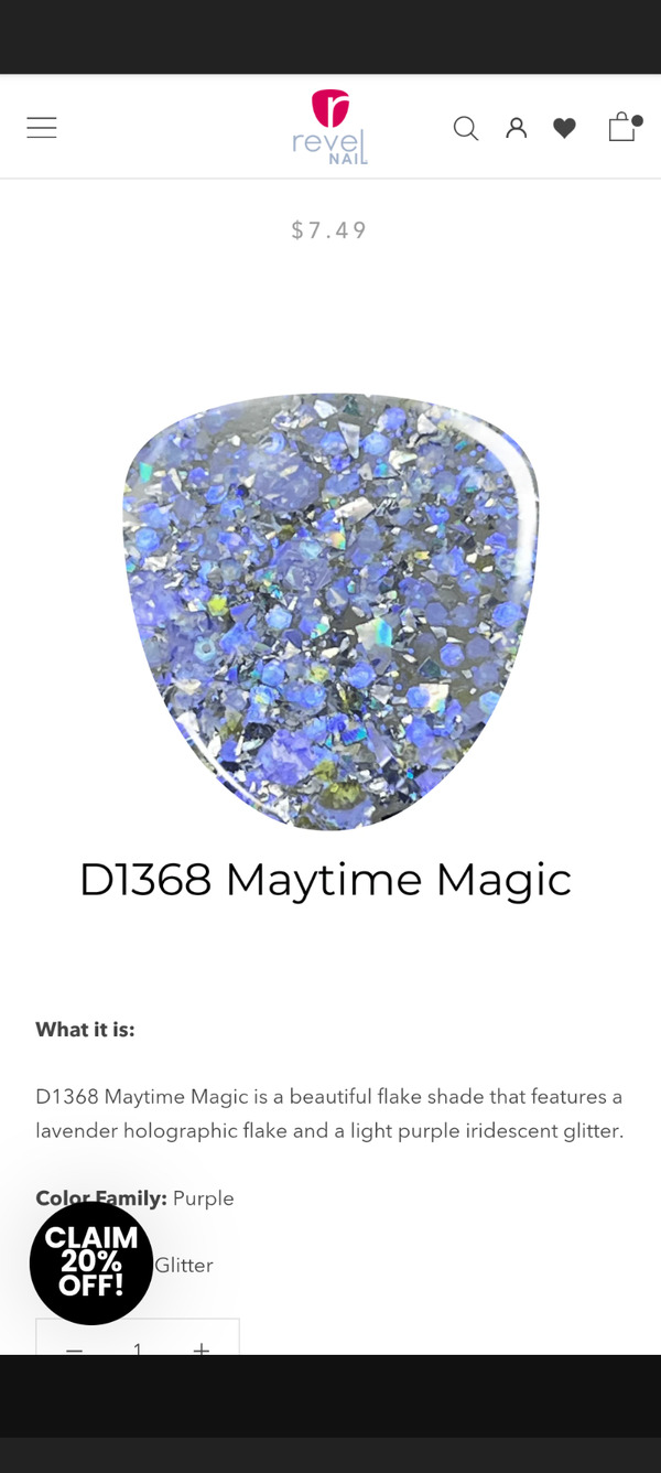 Nail polish swatch / manicure of shade Revel Maytime Magic
