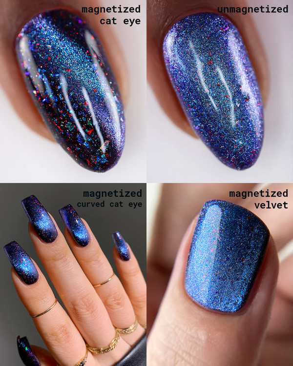 Nail polish swatch / manicure of shade Mooncat Galaxy Far, Far Away