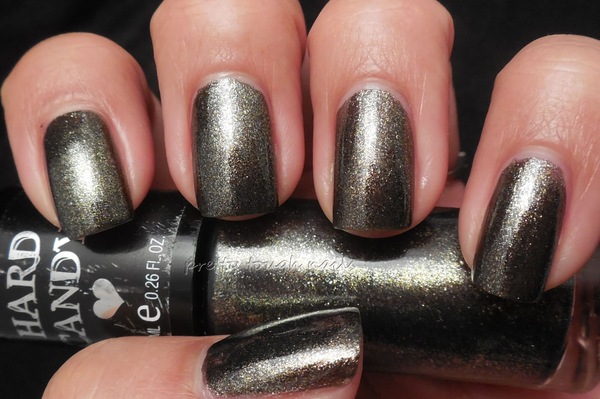 Nail polish swatch / manicure of shade Hard Candy Crush on Tin