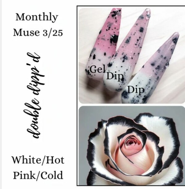 Nail polish swatch / manicure of shade Double Dipp'd Monthly Muse 3-25
