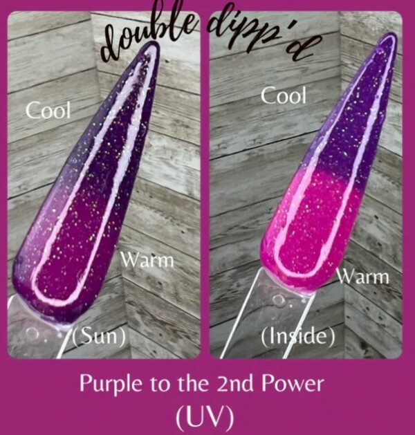 Nail polish swatch / manicure of shade Double Dipp'd Purple to the Second Power