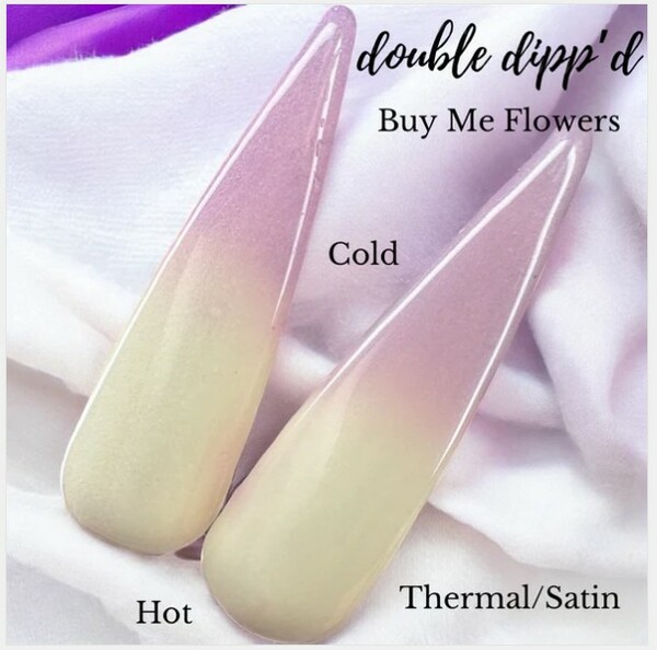 Nail polish swatch / manicure of shade Double Dipp'd Buy Me Flowers