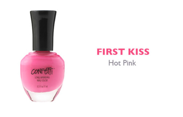 Nail polish swatch / manicure of shade Confetti First Kiss