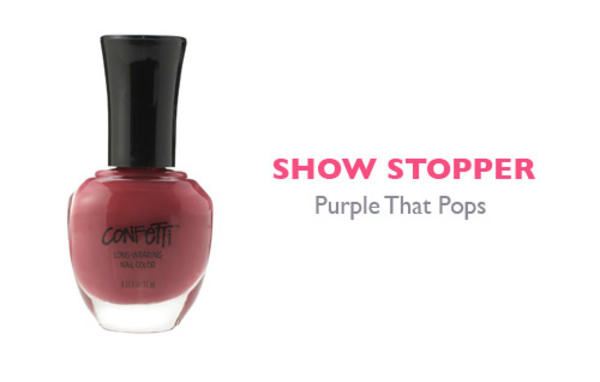 Nail polish swatch / manicure of shade Confetti Show Stopper