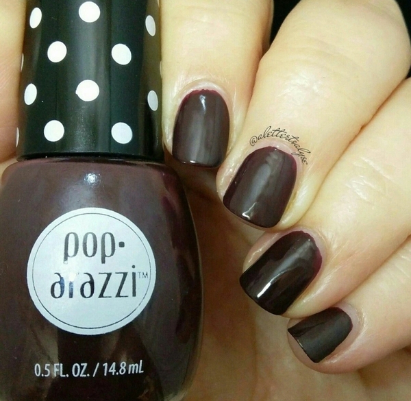 Nail polish swatch / manicure of shade Pop-arazzi Velvet Vixen