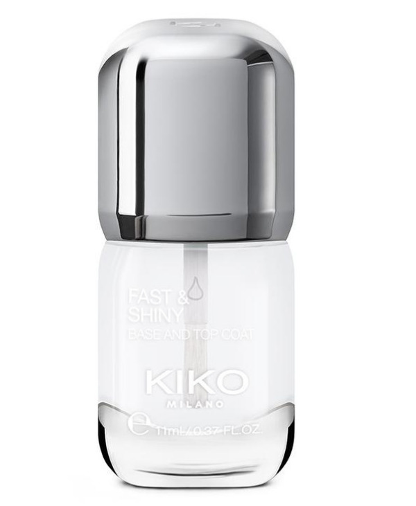 Nail polish swatch / manicure of shade Kiko Milano Base And Top Coat