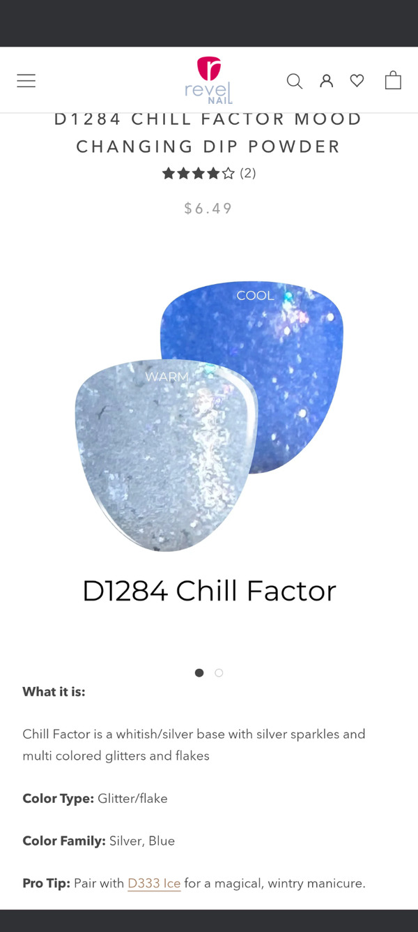 Nail polish swatch / manicure of shade Revel Chill Factor