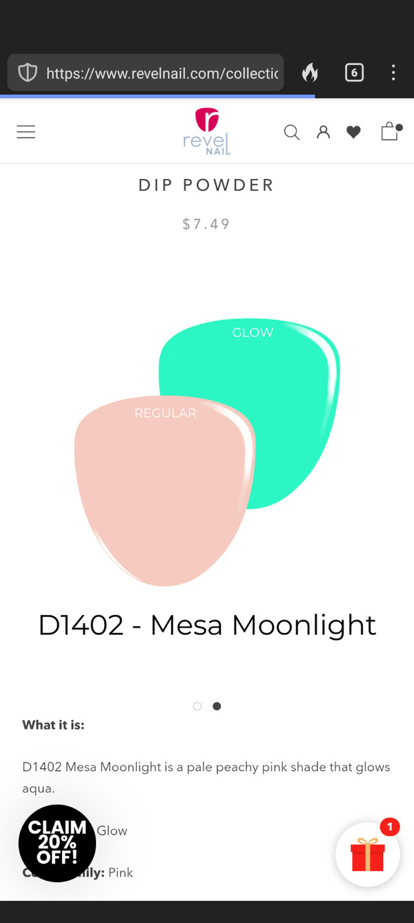 Nail polish swatch / manicure of shade Revel Mesa Moonlight