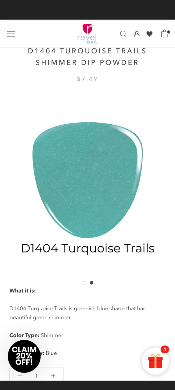 Nail polish swatch / manicure of shade Revel Turquoise Trails