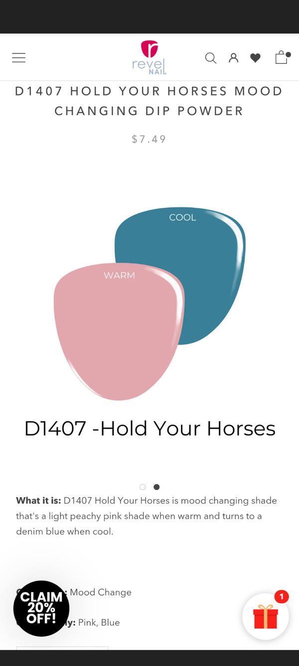 Nail polish swatch / manicure of shade Revel Hold Your Horses