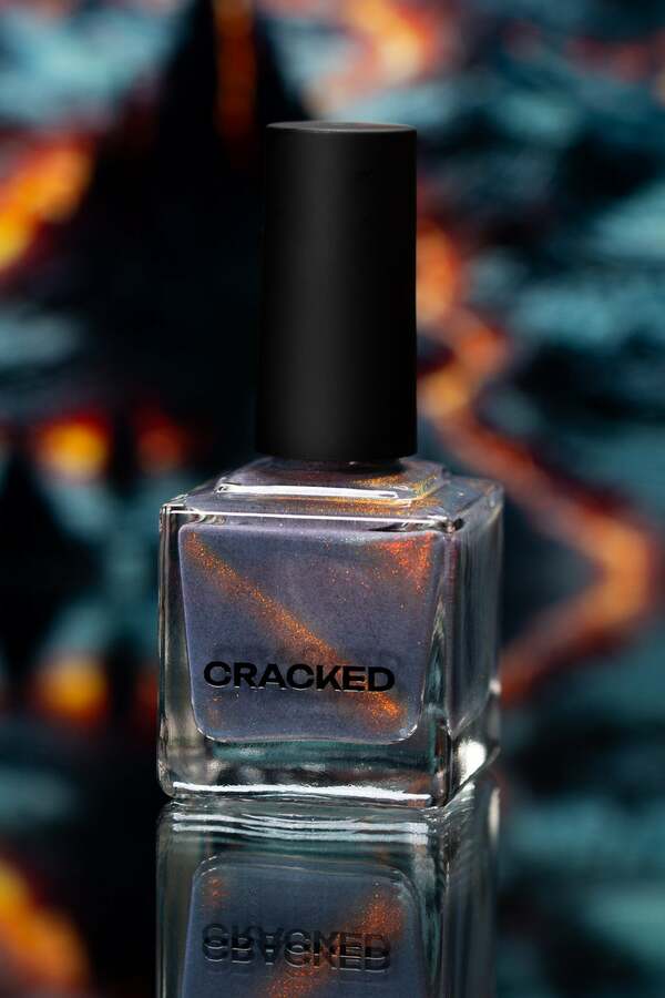 Nail polish swatch / manicure of shade Cracked Lahar