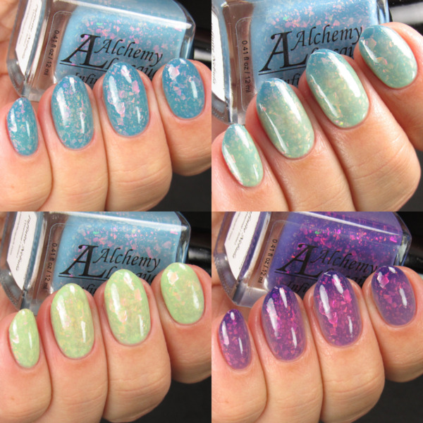 Nail polish swatch / manicure of shade Alchemy Lacquers Infinite Nebula