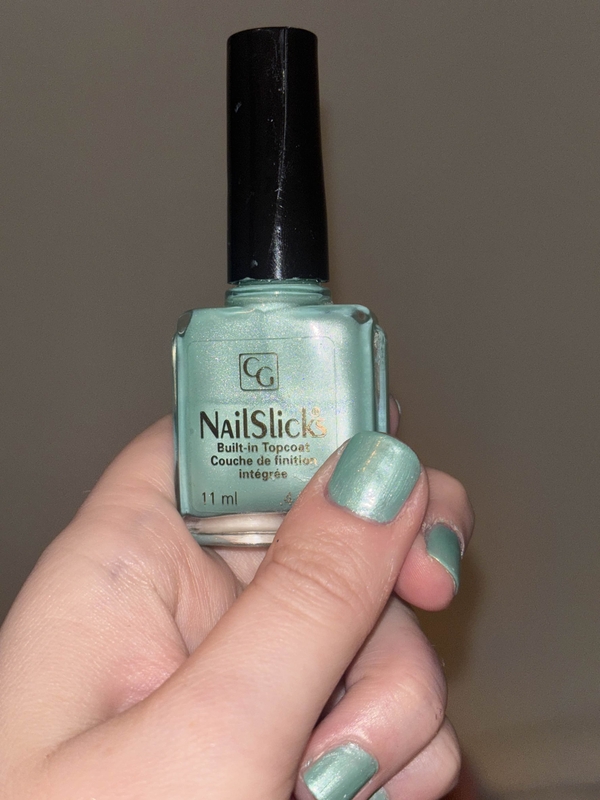 Nail polish swatch / manicure of shade CoverGirl Blue Parfait