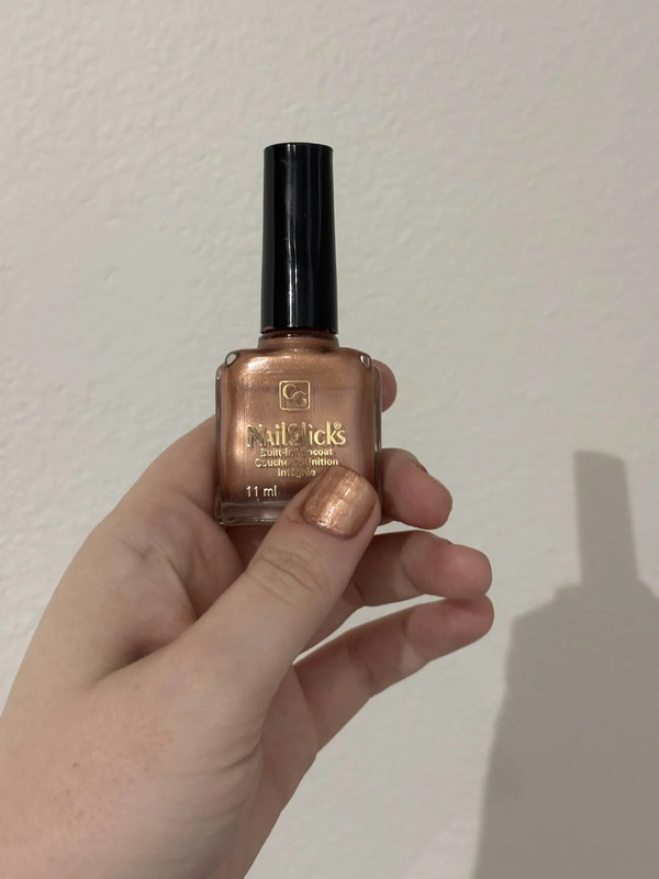 Nail polish swatch / manicure of shade CoverGirl Bronze Ice
