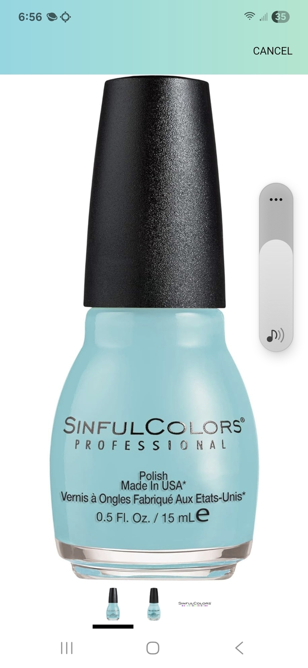 Nail polish swatch / manicure of shade Sinful Colors Wonder mint