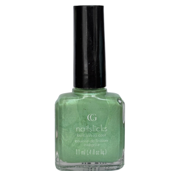 Nail polish swatch / manicure of shade CoverGirl Go Go Green