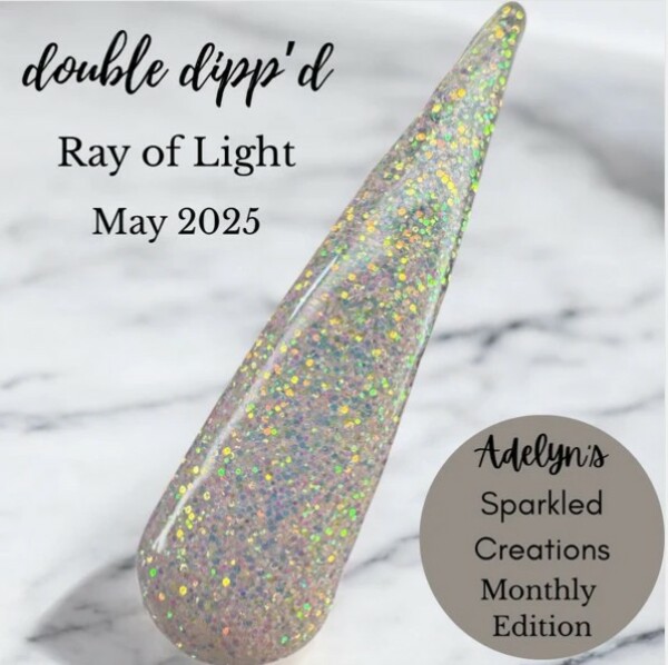 Nail polish swatch / manicure of shade Double Dipp'd Ray of Light