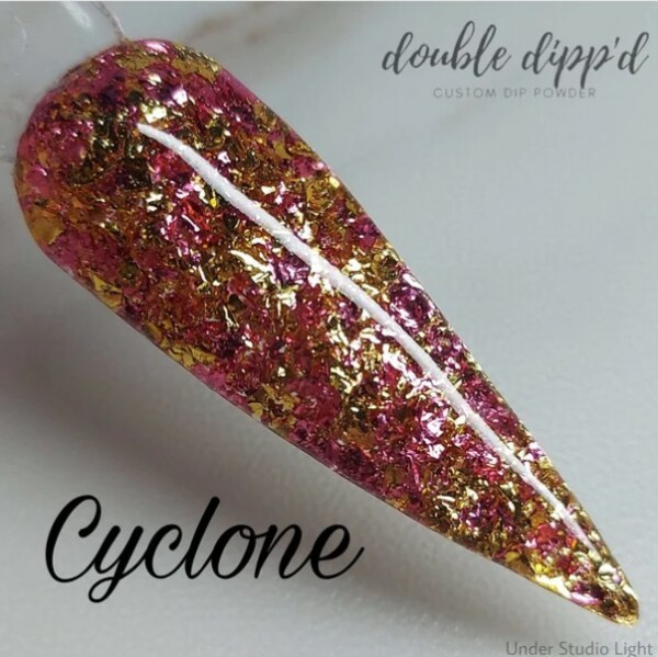 Nail polish swatch / manicure of shade Double Dipp'd Cyclone