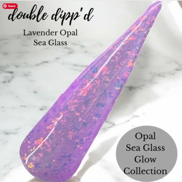 Nail polish swatch / manicure of shade Double Dipp'd Lavender Opal Sea Glass
