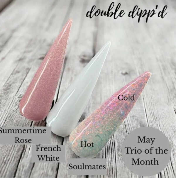 Nail polish swatch / manicure of shade Double Dipp'd French White