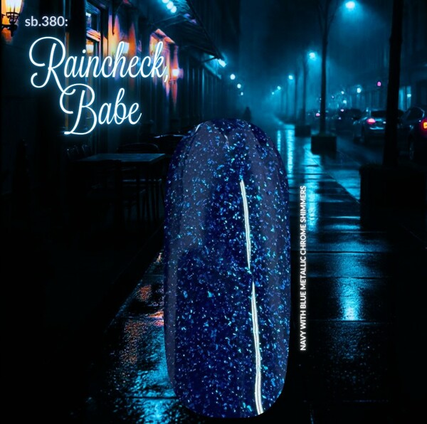 Nail polish swatch / manicure of shade Sparkle and Co. Raincheck Babe
