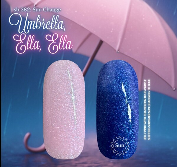 Nail polish swatch / manicure of shade Sparkle and Co. Umbrella, Ella, Ella