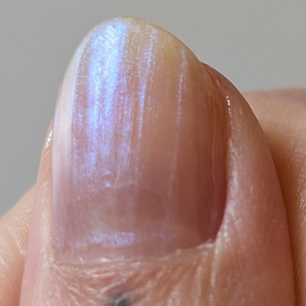 Nail polish swatch / manicure of shade Fing'rs Pink Frost
