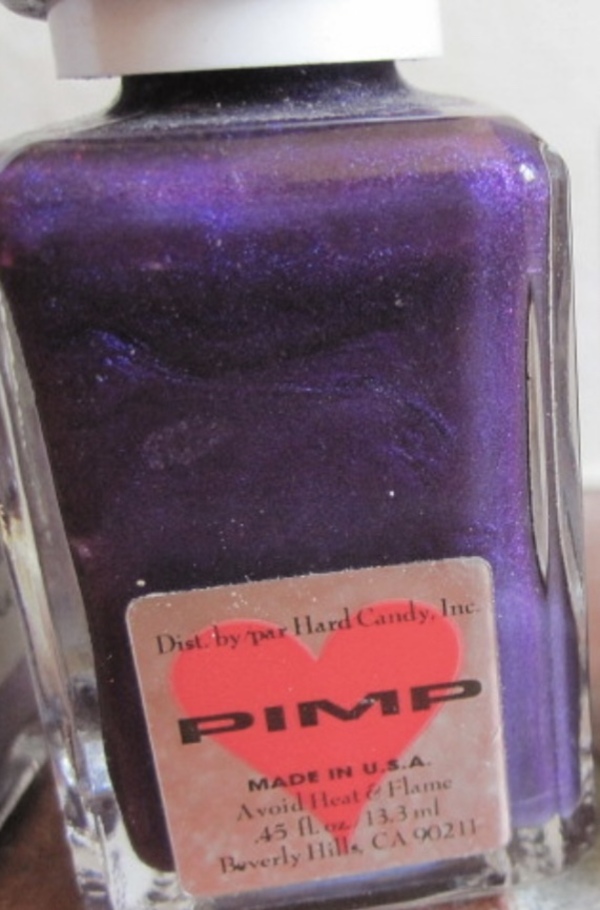 Nail polish swatch / manicure of shade Hard Candy Pimp