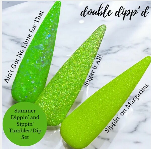 Nail polish swatch / manicure of shade Double Dipp'd Sugar it all!