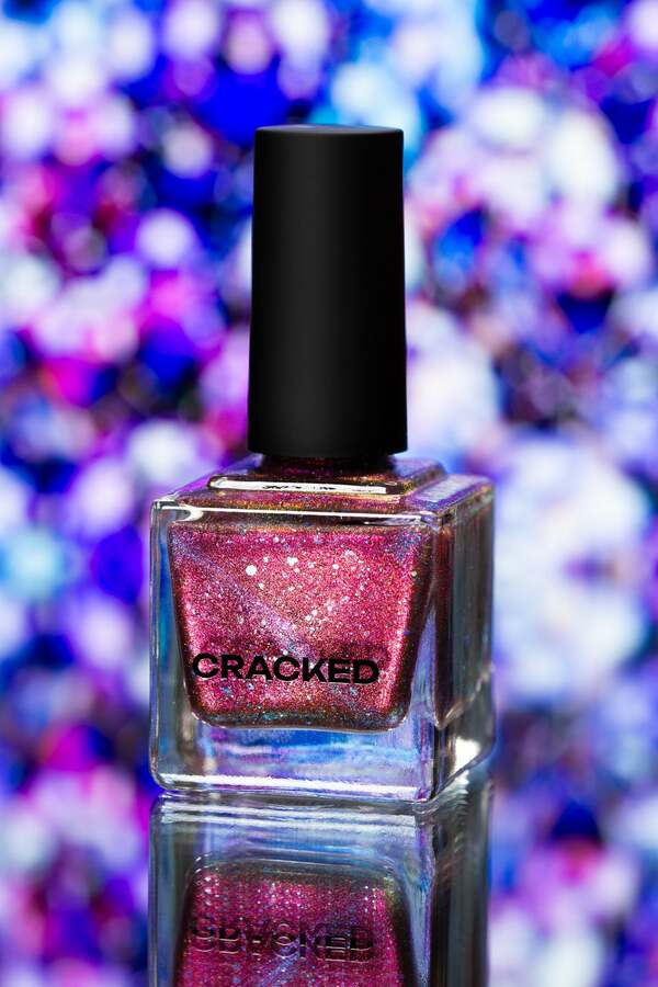 Nail polish swatch / manicure of shade Cracked Purple Party Monster