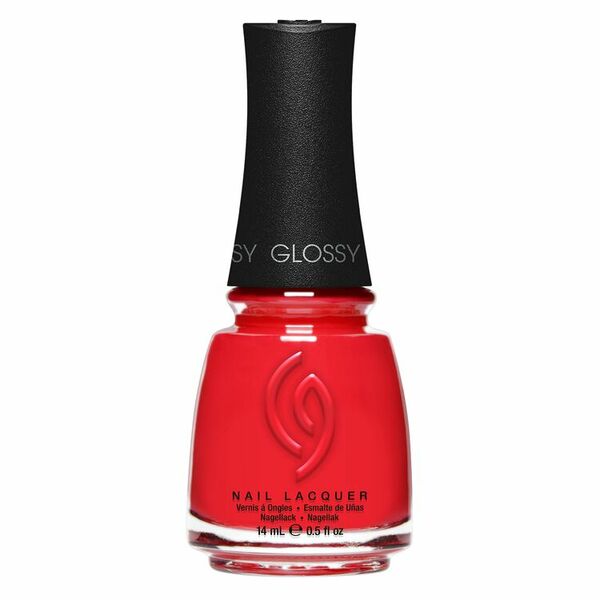 Nail polish swatch / manicure of shade China Glaze Scarlet spice