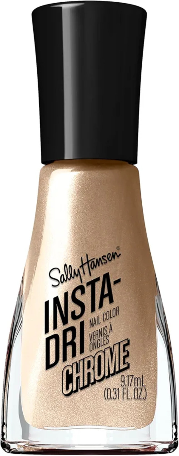 Nail polish swatch / manicure of shade Sally Hansen Insta-Dri Lustrous Gold