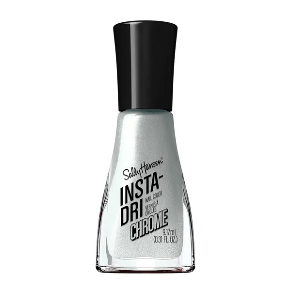 Nail polish swatch / manicure of shade Sally Hansen Insta-Dri Polar Platinum