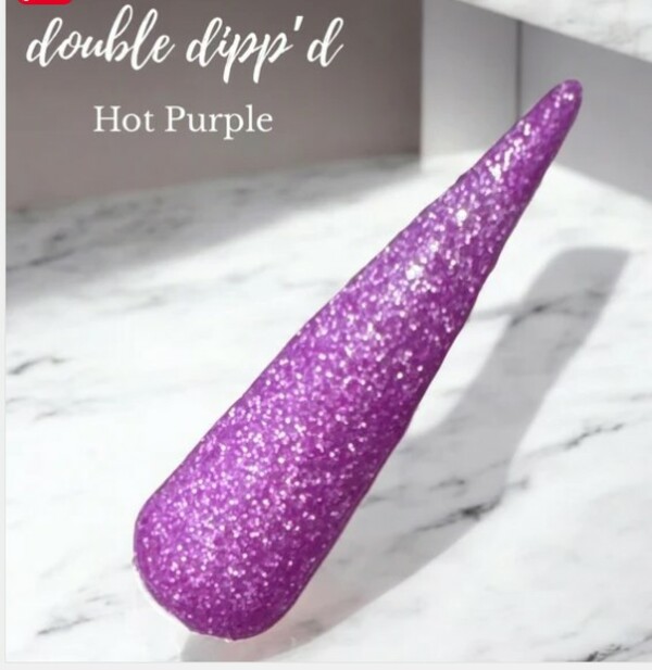 Nail polish swatch / manicure of shade Double Dipp'd Hot Purple