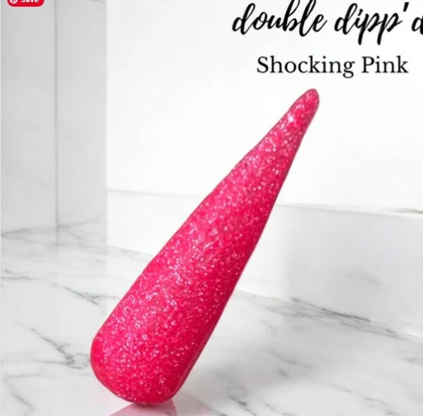 Nail polish swatch / manicure of shade Double Dipp'd Shocking Pink
