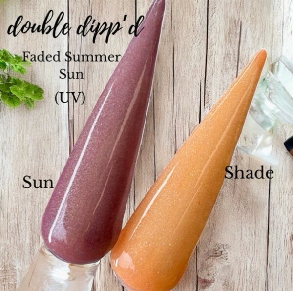 Nail polish swatch / manicure of shade Double Dipp'd Faded Summer Sun