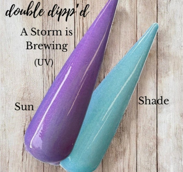 Nail polish swatch / manicure of shade Double Dipp'd A Storm is Brewing